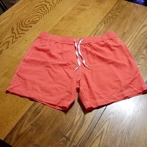 Aeropostale Mens Swim Shorts Medium Orange Used Preowned